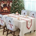 thumbnail image 4 of Christmas Snowman Chair Covers Set of 4 Winter Forster Squirrels Xmas Bird Snowfall Chair Back Covers Stretch Removable Washable Slipcovers Protector for Dining Room Kitchen Party Decor, 4 of 5