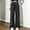 #51-Black, variant on Spazoro Girls Denim Wide Leg Pants with Pockets, Loose Fit Heart Print Button Closure Wide Leg Cut Elastic Waist Retro Washed Straight Leg Trousers Black Size 7-8
