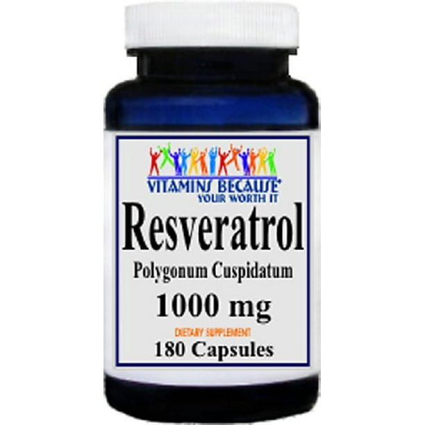 Resveratrol 1000mg, 180 Capsules Heart/Cholesterol/Blood