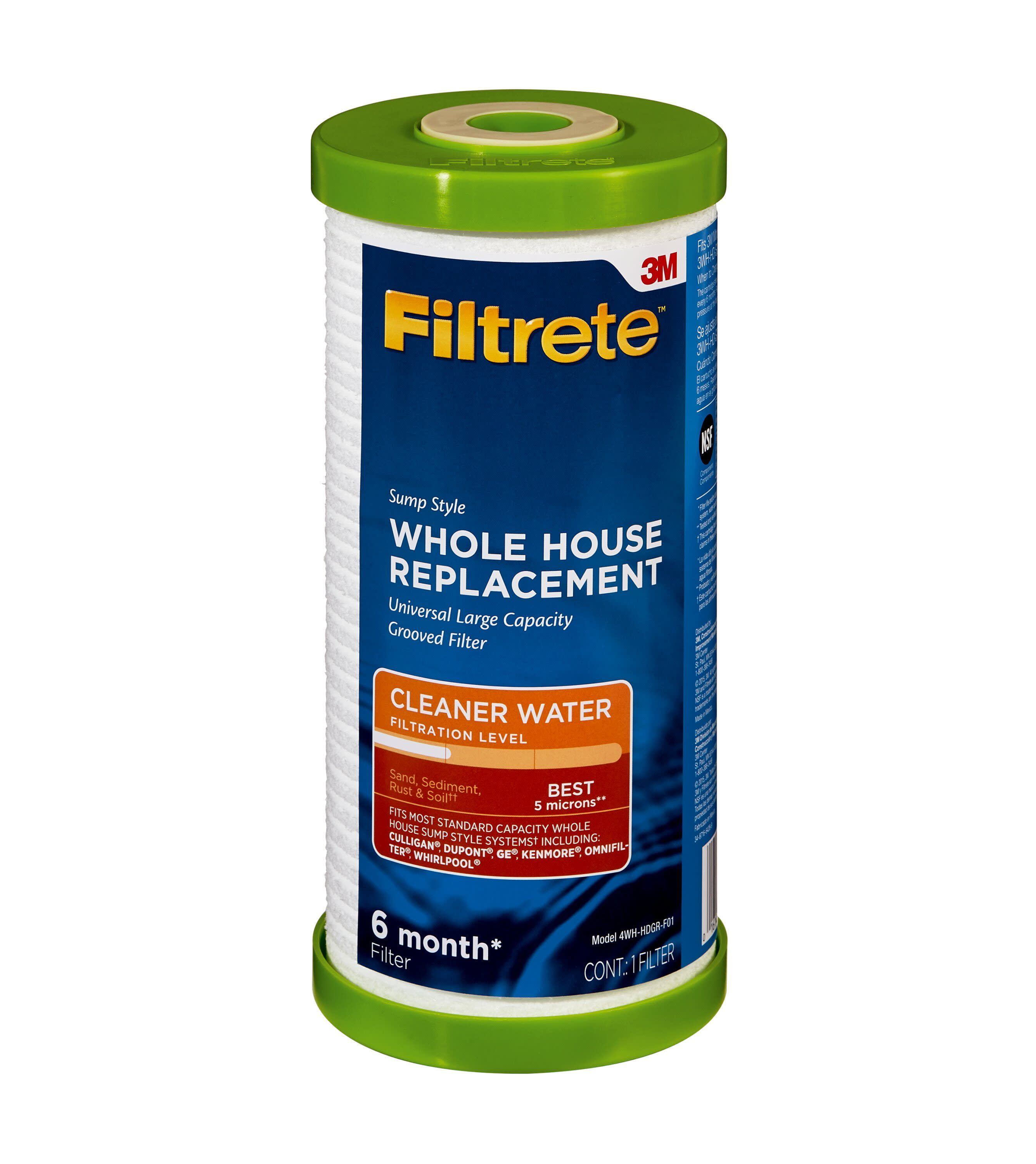 Filtrete Large Capacity Grooved Replacement Filter, Sump Style, 4WH-HDGR-F01