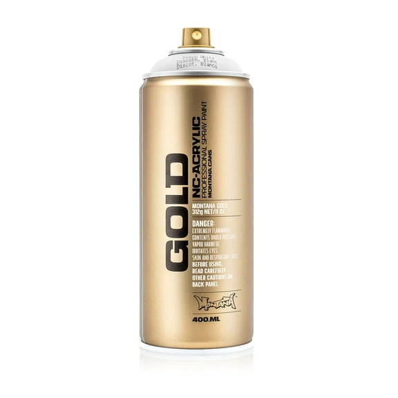 Montana Cans GOLD Spray Paint, 400ml, Fluorescent, Disco White