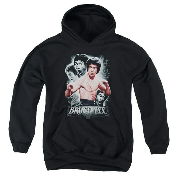 Bruce Lee Inner Fury Youth Pullover Hoodie Sweatshirt Black
