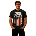 thumbnail image 2 of sususu 250 Anniversary USA Shirt Men USA 250th Anniversary T-Shirt Patriotic Pride Tee Cotton Blend Shirts Casual Tops Black XXL, 2 of 5