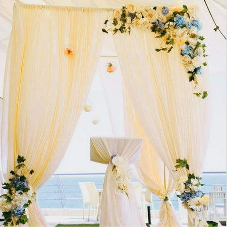 

BIT.FLY 10M x 1.35M(16.4 x 4.4 FT) Organza Cars Bow Chair Organza Chair Sash Table Runner Skirt Banner Decorations Wedding Ceremony Birthday Party (Gold)