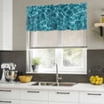 thumbnail image 5 of 2 Pack Valances for Windows, Teal Green Ocean Waves Window Valances for Living Room/Bedroom/Bathroom, Summer Sea Pool Light Filtering Kitchen Curtain Valance Window Treatment 60"W x18" L, 5 of 9