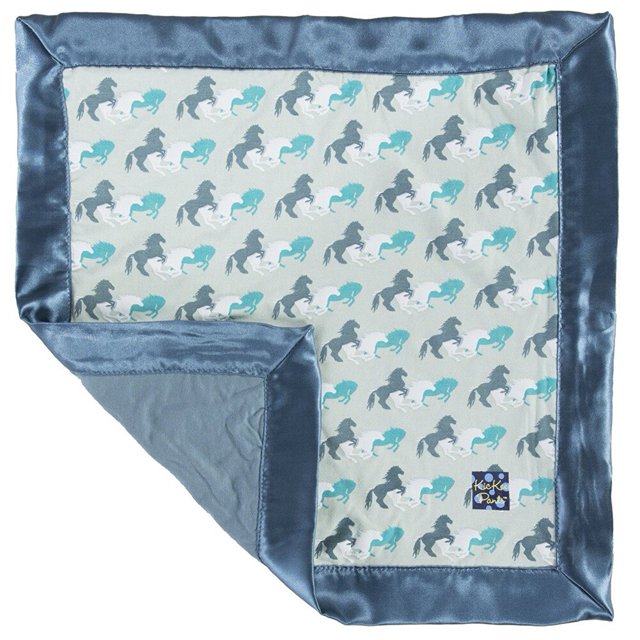 KicKee Pants Little Boys Print Lovey Aloe Wild Horses, One Size