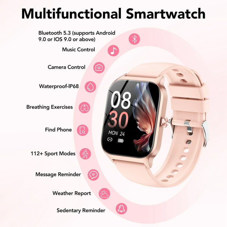 New Smart Watch Fits for Android and IPhone, inch Fitness