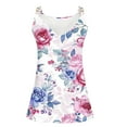 thumbnail image 4 of Babysbule Womens Summer Tank Tops Women's Sleeveless Floral V Neck Pullover Suspenders Vest, 4 of 5