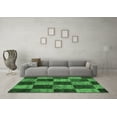 thumbnail image 3 of Ahgly Company Indoor Rectangle Patchwork Emerald Green Transitional Area Rugs, 2' x 4', 3 of 4