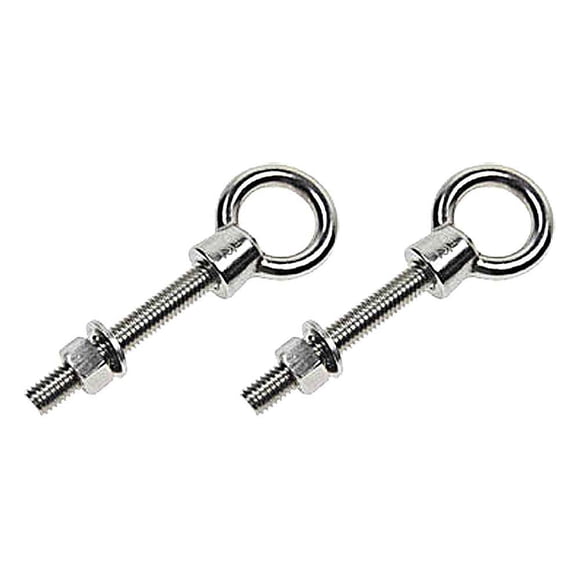 US Cargo Control Stainless Steel Shoulder Eye Bolts - Type 316-1/2"" x 4"" L - 2 Pack