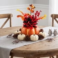 thumbnail image 5 of Darzheoy Halloween Thanksgiving Centerpiece, Artificial Pumpkin Floral Arrangement, 4 Styles Fall Maple Sunflower Berry, Table Centerpiece for Mantel, Table, Dining, Home, Entryway, 5 of 6