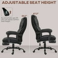 thumbnail image 3 of Executive Office Chair with Foot Rest, Big and Tall Ergonomic Desk Chair, Reclining Swivel Chair with High Back and Adjustable Height, Black, 3 of 5