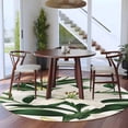 thumbnail image 5 of Lily Flower Round Rug 5ft Washable Circle Kitchen Rugs Non Slip Nature Botanical Garden Florals Watercolor Large Area Rug Indoor Floor Carpet for Bedroom Living Room Home Office Dining Room Nursery, 5 of 8