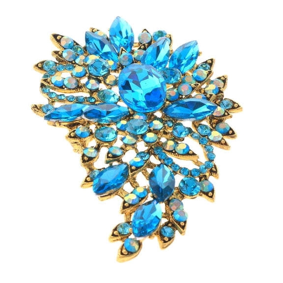 Crystal Flower Brooch