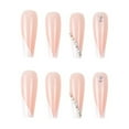 thumbnail image 3 of Uñas postizas de bailarina, punta francesa blanca, uñas acrílicas artificiales, pegamento brillante en las uñas, 24 Uds., 3 of 5