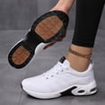 thumbnail image 4 of Running Shoes for Women Lace up Mesh Sneakers Antislip Air Cushion Breathable Tennis Shoes Lightweight Sneakers White Size 8.5, 4 of 7