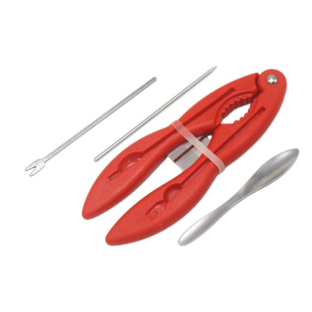Herramienta para pescar langosta, abridor de nueces, tenedores, accesorios de cocina para nuez Rojo mayimx cuchara de marisco