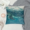 thumbnail image 2 of GOSMITH  Sea Turtle Body Pillow Case Cover - Microfiber Bed Throw Pillow Covers, Coastal Nautical Teal Starfish Summer Beach Decorative Lumbar Pillow Cover with Envelope Closure for Sofa White, 2 of 5