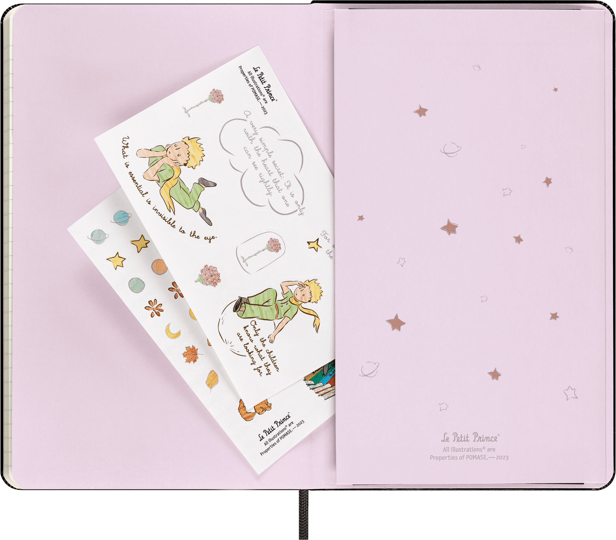 Moleskine Limited Edition Le Petit Prince 80th Anniversary Notebook, Hard Cover, Large (5" x 8.5"), Ruled, Black