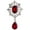 Red, variant on tasrioml Women's Luxury Rhinestone Alloy Brooch Pin Large Waterdrop Pendent Party Jewelry