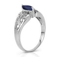 thumbnail image 3 of Galaxy Gold 14K White Gold Natural Marquis-Shaped Sapphire Filigree Solitaire Ring - September Birthstone - Truth & Nobility - Sizes 5.5 to 11 - Fine Jewelry for Women, 3 of 3