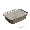 thumbnail image 2 of Baohd Lot de 10 Moules en Aluminium Accessoires Ménagers Grande Capacité Récipient Alimentaire Rectangulaire Plaque de Cuisson Usage Unique 570ml Couvercle, 2 of 7