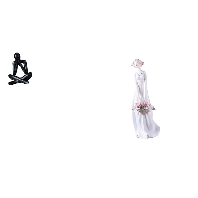 Figura de escritorio,Escultura abstracta para decoración de oficina y hogar.,Figura de escritorio,Estatua de niña linda de escritorio,adorno nórdico moderno,Figura de niña para