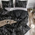 thumbnail image 3 of Rdeghly 3Pcs/Set Polyester Marbled Quilt Cover Pillowcase Bedding Set EU-Double Size, Bedding Set, Duvet Cover Set, 3 of 8
