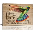 thumbnail image 1 of Hummingbird Canvas Wall Art Rustic Colorful Hummingbird Pictures Inspirational Quotes Framed Painting Prints Wall Decor Modern Home Artwork Decoration for Bedroom Living Room 16"x12", 1 of 6