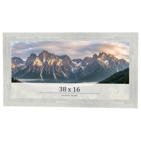 38x16 Frame White Real Wood Picture Frame Width 1.5 inches | Interior Frame Depth 0.5 inches | Barn