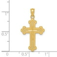 thumbnail image 3 of 14K Yellow Gold Charm Pendant Themed 30 mm 17 Budded Cross, 3 of 4