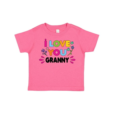 

Inktastic I Love You Granny with Flowers Gift Toddler Toddler Girl T-Shirt