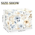 thumbnail image 3 of WOBOGO Watercolor Wildflowers Large Collapsible Storage Box Flip Lid Fabric Decorative Organizer Container Basket with Handles 16.5×12.6×11.8in, 3 of 7