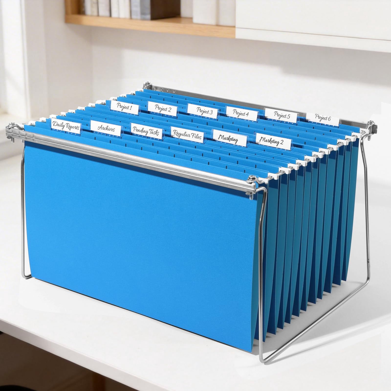 Hanging File Folders Legal Size  Blue 25 Pack 1/5-cut Tabs Stay Organized For Your Home And Office Bulk Documents