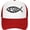 Red, variant on Jesus Fish Trucker Hat Women Mesh Baseball Cap Cowboy Hat Men Dad Hat Adjustable Hat Snapback Hat Black