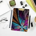 thumbnail image 6 of FMSHPON Colorful Butterfly Floral Clipboard Hardboard Wood Nursing Clip Board and Pull for Standard A4 Letter 13x9 inches, 6 of 7