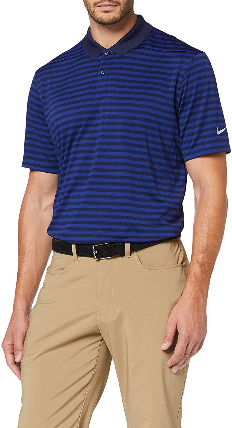 nike men's dry victory stripe polo golf shirt
