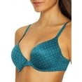 thumbnail image 3 of Maidenform® Custom Lift® Tailored Demi T-Shirt Bra Textured Dot Print/Dark Water Teal 36B Women's, 3 of 4