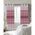 thumbnail image 3 of Fsddascl Pink Ombre Stripe Blackout Curtains for Bedroom/Living Room, Thermal Insulated Kitchen Curtains, Farmhouse Striped Gradient Grommet Darkening Window Treatment Drapes 52"x90"x2, 3 of 8