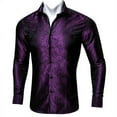 thumbnail image 1 of Barry.Wang Camisas de lujo con estampado 3D de cachemira color vino tinto para hombre, camisas casuales de manga larga con flores para hombre, camisas de vestir ajustadas, 1 of 6