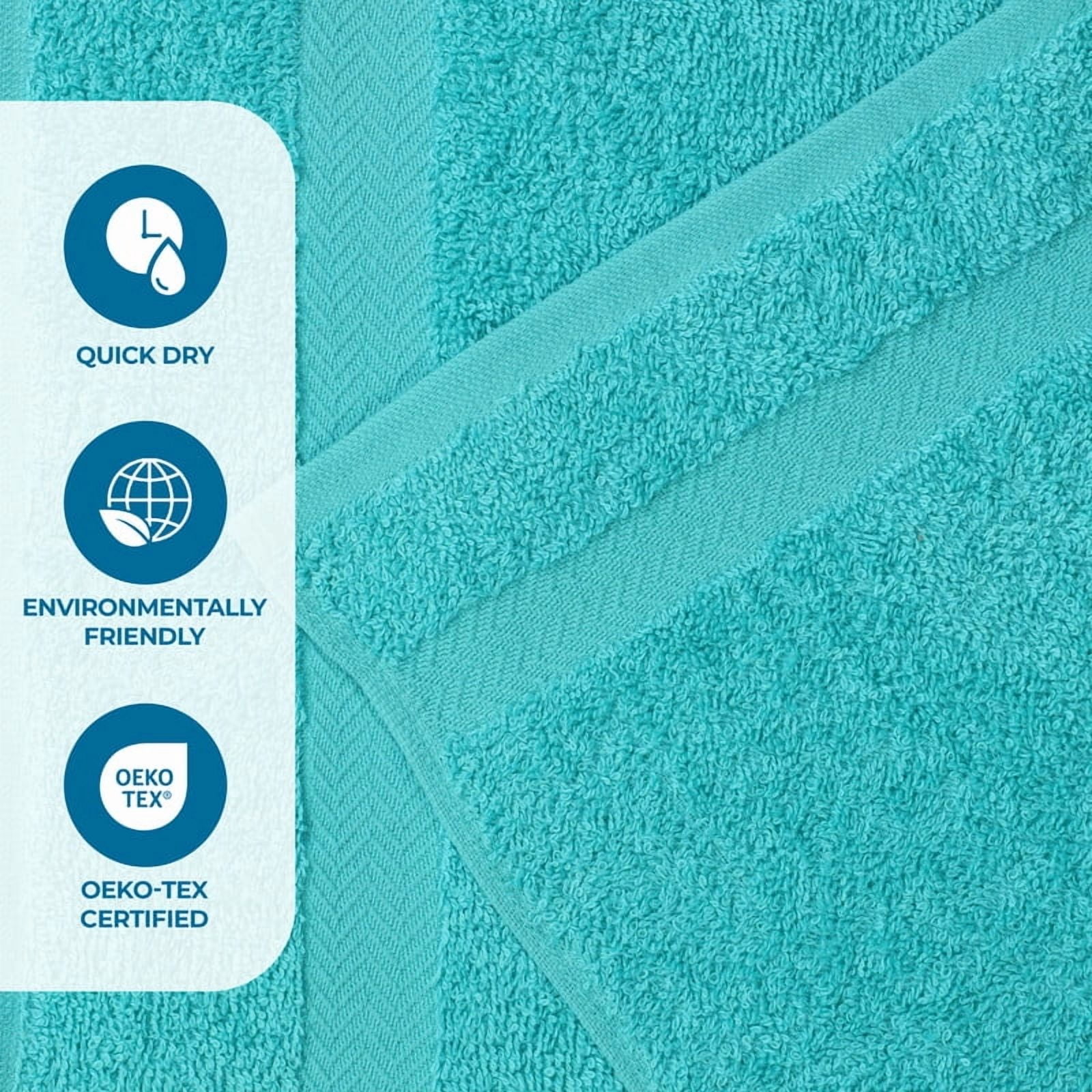 Superior Franklin 2-Piece Cotton Bath Sheet Set, Super Soft Quick Dry Fade Resistant Towels, Turquoise