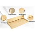 thumbnail image 4 of Wood 2-Tier Washer Dryer Countertop with Edge Rails, 54" W x 27.5" D Washer and Dryer Topper for Laundry Room Organization and Storage, Oak, 4 of 6