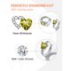 thumbnail image 5 of Pendientes de aro de plata de ley con piedras natales Silvora para mujer. Diamantes creados. Delicada joya de regalo para cumpleaños o Navidad, 5 of 8