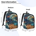 thumbnail image 2 of Disketp Stained Glass Eagle USA Canvas Backpack Lightweight Travel Daypack Student Rucksack Laptop Backpack-Small, 2 of 5