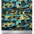 thumbnail image 1 of Soimoi Crepe Silk Fabric Animals & Camouflage Decor Fabric Printed Yard 42 Inch Wide, 1 of 1