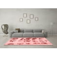 thumbnail image 3 of Ahgly Company Indoor Round Abstract Red Modern Area Rugs, 3' Round, 3 of 4