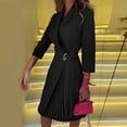 thumbnail image 2 of Gibobby Vestido de fiesta para mujer elegante Vestido de noche elegante para mujer Vestido de fiesta festivo con detalle de hendidura atada(Negro,XL), 2 of 5