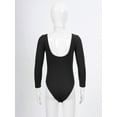 thumbnail image 5 of ZDHoor Girls Long Sleeve Leotard Kids Bodysuit for Dance Gymnastics Costume 3-14 Years Black 13-14, 5 of 6
