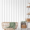 thumbnail image 2 of Advantage Bobbin Stripe Grey Scalloped Wallpaper, 2 of 5