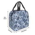 thumbnail image 3 of Vsdgher Blue Paisley Pattern Vintage Lunch Bag, Lunch Box for Women Adult Men, Lunch Tote Insulated Cooler Lunch Container for Work/Office/Picnic/Travel, 3 of 8